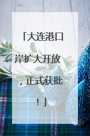 大连港口岸扩大开放，正式获批！