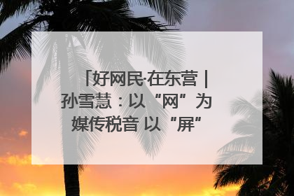 好网民·在东营｜孙雪慧：以“网”为媒传税音 以“屏”为介助发展