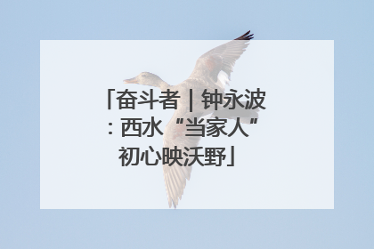 奋斗者｜钟永波：西水“当家人” 初心映沃野