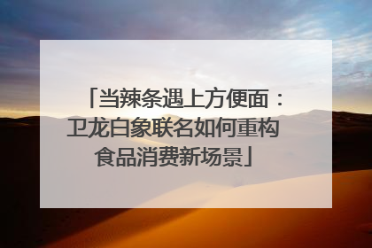 当辣条遇上方便面：卫龙白象联名如何重构食品消费新场景