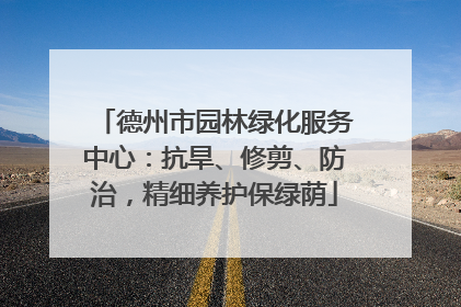 德州市园林绿化服务中心：抗旱、修剪、防治，精细养护保绿荫
