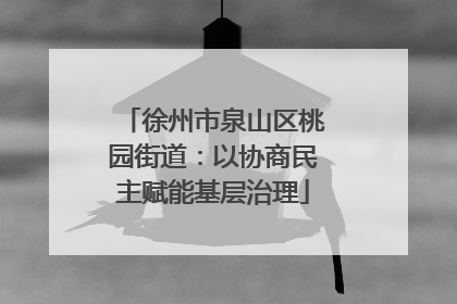 徐州市泉山区桃园街道：以协商民主赋能基层治理