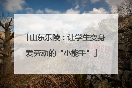 山东乐陵：让学生变身爱劳动的“小能手”