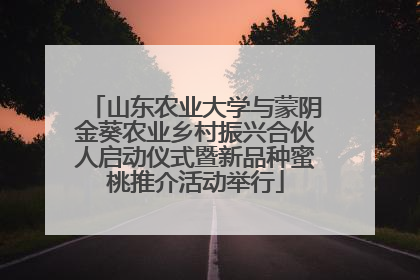 山东农业大学与蒙阴金葵农业乡村振兴合伙人启动仪式暨新品种蜜桃推介活动举行