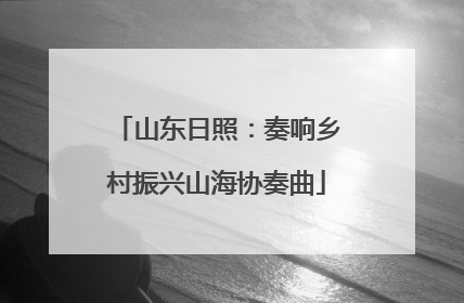 山东日照：奏响乡村振兴山海协奏曲
