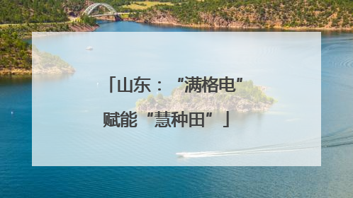 山东：“满格电”赋能“慧种田”