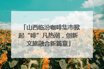 山西临汾咖啡集市掀起“啡”凡热潮，创新文旅融合新篇章