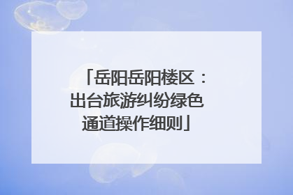 岳阳岳阳楼区：出台旅游纠纷绿色通道操作细则