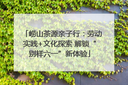 崂山茶源亲子行：劳动实践+文化探索 解锁“别样六一”新体验