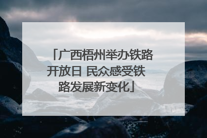 广西梧州举办铁路开放日 民众感受铁路发展新变化