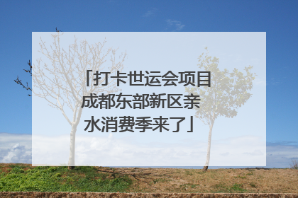 打卡世运会项目 成都东部新区亲水消费季来了