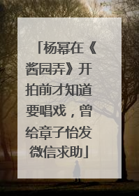 杨幂在《酱园弄》开拍前才知道要唱戏，曾给章子怡发微信求助