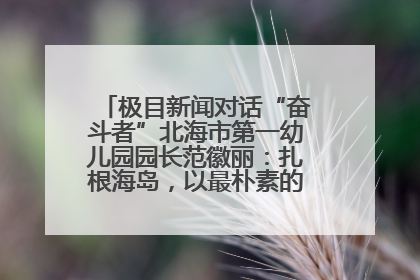 极目新闻对话“奋斗者”北海市第一幼儿园园长范徽丽：扎根海岛，以最朴素的爱践行教育的梦想