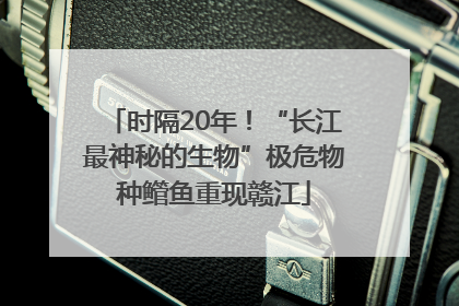 时隔20年！“长江最神秘的生物”极危物种鳤鱼重现赣江