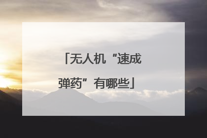 无人机“速成弹药”有哪些