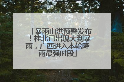 暴雨山洪预警发布！桂北已出现大到暴雨，广西进入本轮降雨最强时段