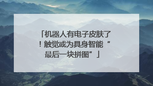 机器人有电子皮肤了！触觉或为具身智能“最后一块拼图”