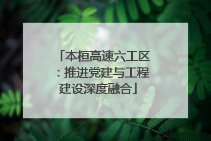 本桓高速六工区：推进党建与工程建设深度融合