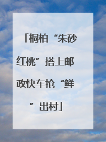 桐柏“朱砂红桃”搭上邮政快车抢“鲜”出村