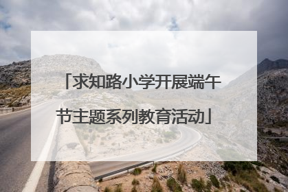 求知路小学开展端午节主题系列教育活动