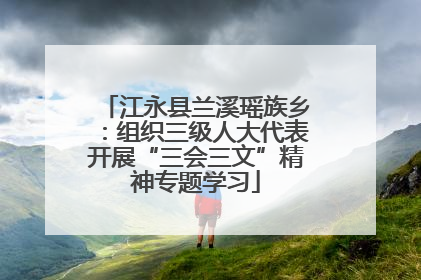 江永县兰溪瑶族乡：组织三级人大代表开展“三会三文”精神专题学习