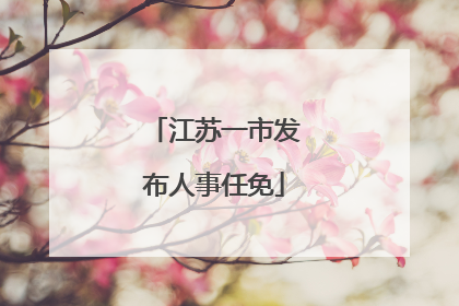 江苏一市发布人事任免