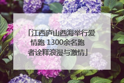江西庐山西海举行爱情跑 1300余名跑者诠释浪漫与激情