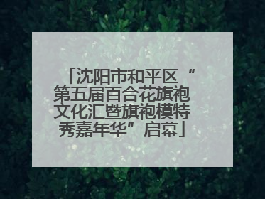 沈阳市和平区“第五届百合花旗袍文化汇暨旗袍模特秀嘉年华”启幕