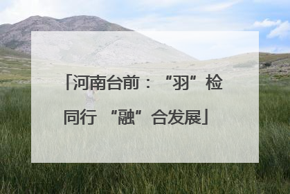 河南台前：“羽”检同行 “融”合发展