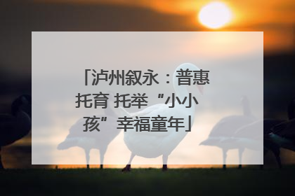 泸州叙永：普惠托育 托举“小小孩”幸福童年