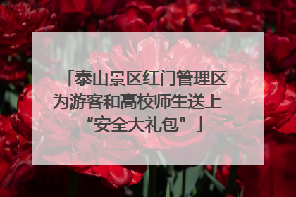 泰山景区红门管理区为游客和高校师生送上 “安全大礼包”