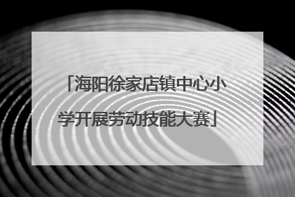 海阳徐家店镇中心小学开展劳动技能大赛