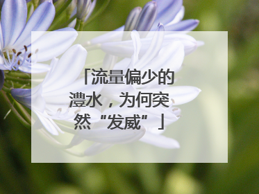 流量偏少的澧水，为何突然“发威”