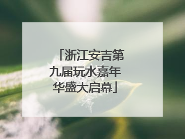 浙江安吉第九届玩水嘉年华盛大启幕