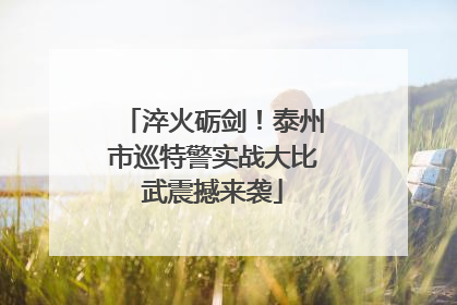 淬火砺剑！泰州市巡特警实战大比武震撼来袭