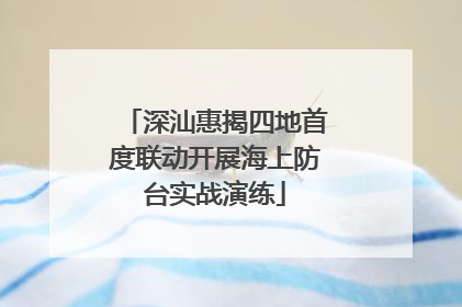 深汕惠揭四地首度联动开展海上防台实战演练