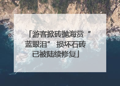 游客掀砖抛海赏“蓝眼泪” 损坏石砖已被陆续修复
