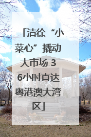 清徐“小菜心”撬动大市场 36小时直达粤港澳大湾区