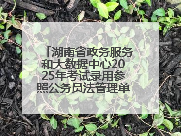 湖南省政务服务和大数据中心2025年考试录用参照公务员法管理单位工作人员拟录用人员名单公示