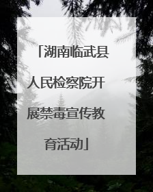 湖南临武县人民检察院开展禁毒宣传教育活动