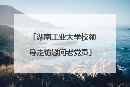 湖南工业大学校领导走访慰问老党员