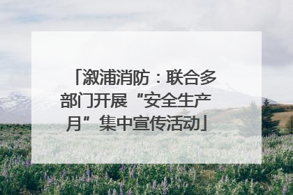 溆浦消防：联合多部门开展“安全生产月”集中宣传活动