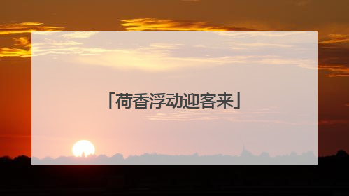 荷香浮动迎客来