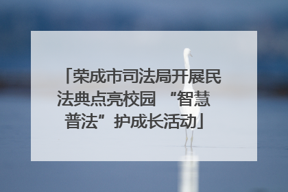 荣成市司法局开展民法典点亮校园 “智慧普法”护成长活动