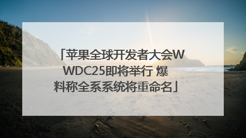 苹果全球开发者大会WWDC25即将举行 爆料称全系系统将重命名