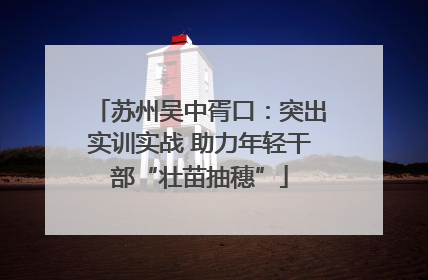 苏州吴中胥口：突出实训实战 助力年轻干部“壮苗抽穗”