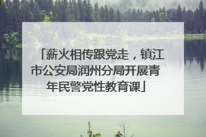 薪火相传跟党走，镇江市公安局润州分局开展青年民警党性教育课