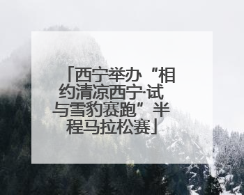 西宁举办“相约清凉西宁·试与雪豹赛跑”半程马拉松赛