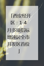 西安经开区：1-4月多项指标增速居全市开发区首位