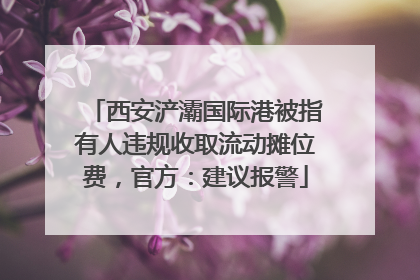 西安浐灞国际港被指有人违规收取流动摊位费，官方：建议报警